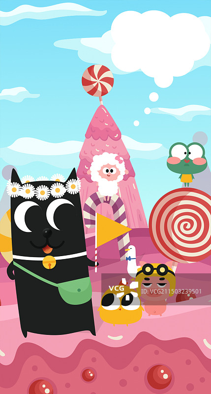 可爱动物插画图片素材