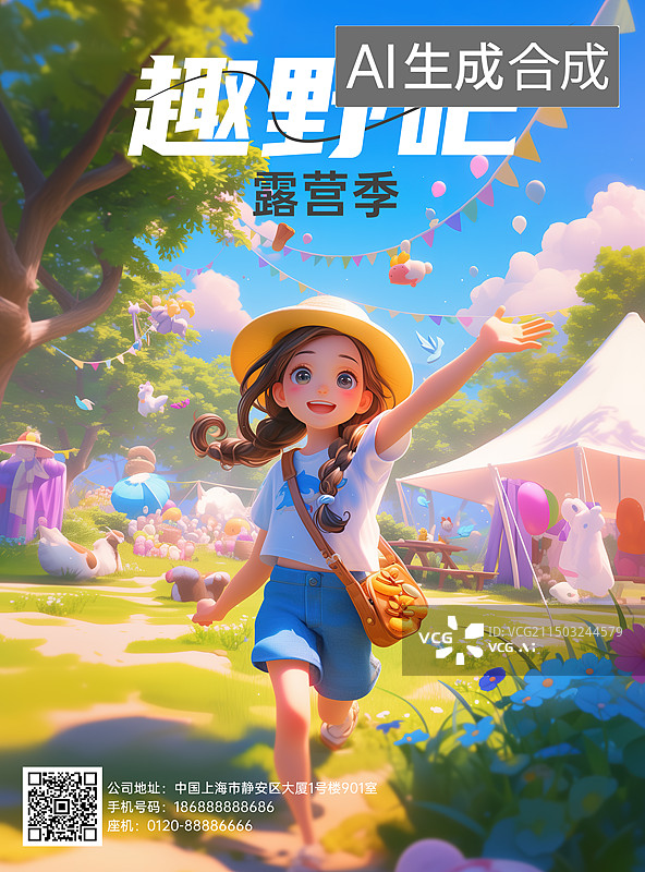 【AI数字艺术】夏日出游海报图片素材