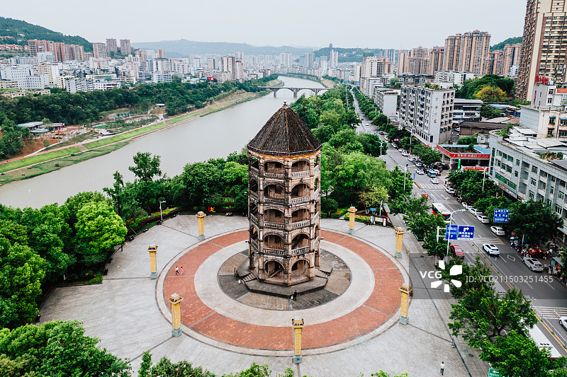 巴中回风亭图片素材