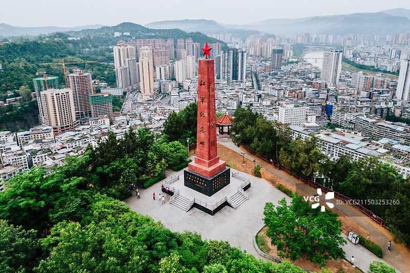 巴中南龛红军纪念碑图片素材