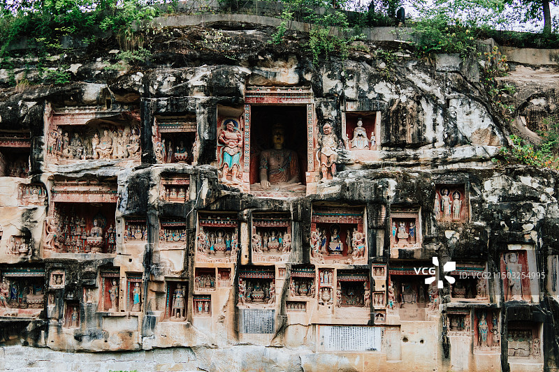 巴中南龛石窟图片素材