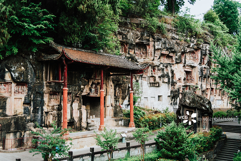 巴中南龛石窟图片素材