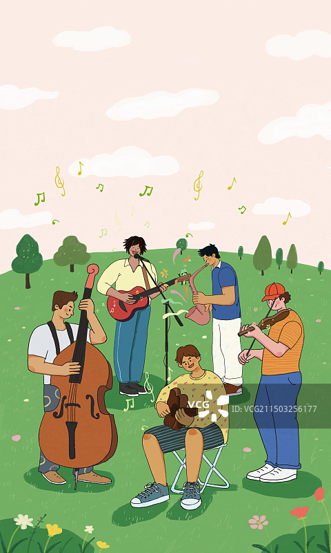 草坪音乐会图片素材