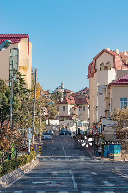 青岛街道风景图片素材