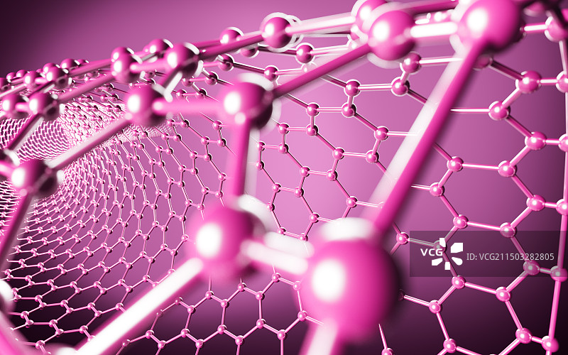 碳纳米管纳米技术纳米材料3D渲染图片素材