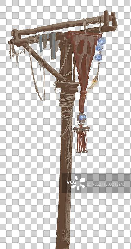 骷髅路桩免抠元素阴暗恐怖死亡图片素材