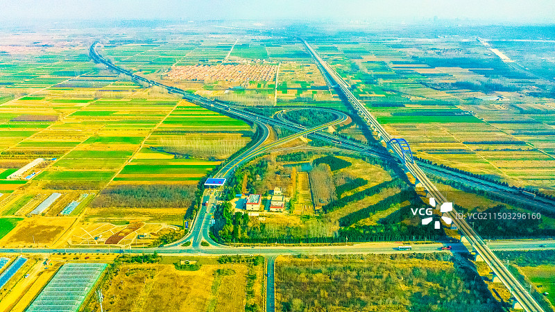 青岛市黄岛区大场立交桥图片素材