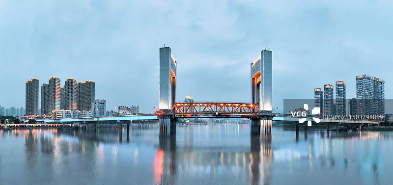 鳌江大桥夜色观澜图片素材