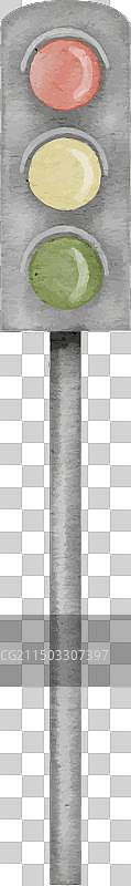 手绘水彩交通灯图片素材