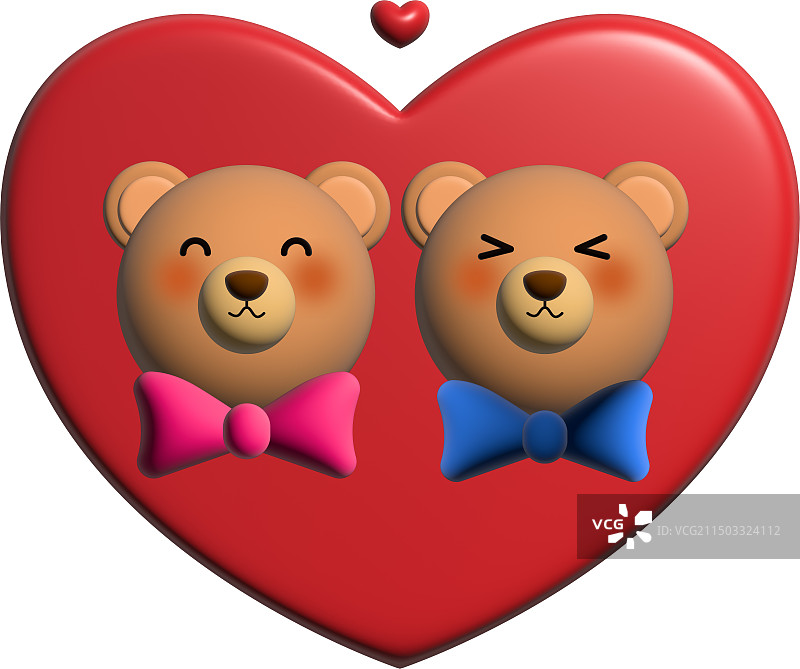 情侣小熊图片素材