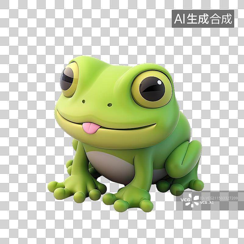 【AI数字艺术】一只可爱的小青蛙图片素材