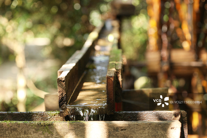 水车与水笕图片素材