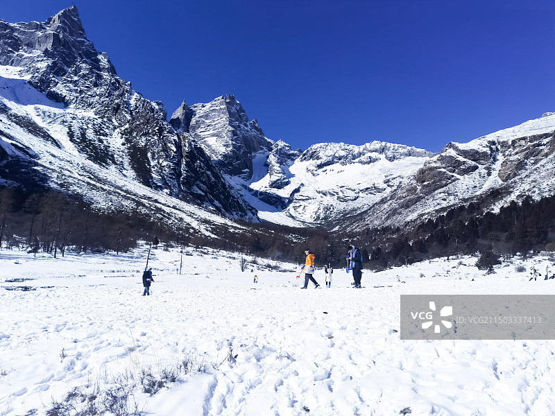 达古冰川图片素材