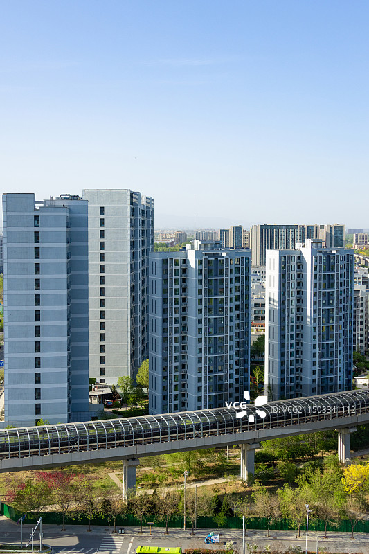 小区建筑群图片素材