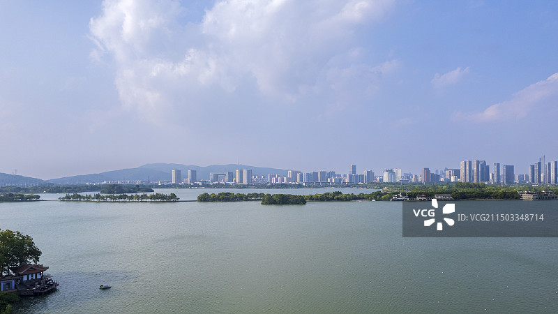 蓝天碧水蠡湖美图片素材