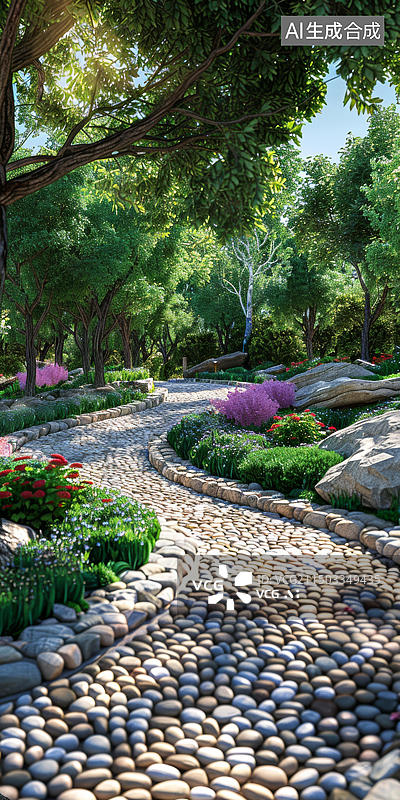 【AI数字艺术】园林景观设计效果图图片素材