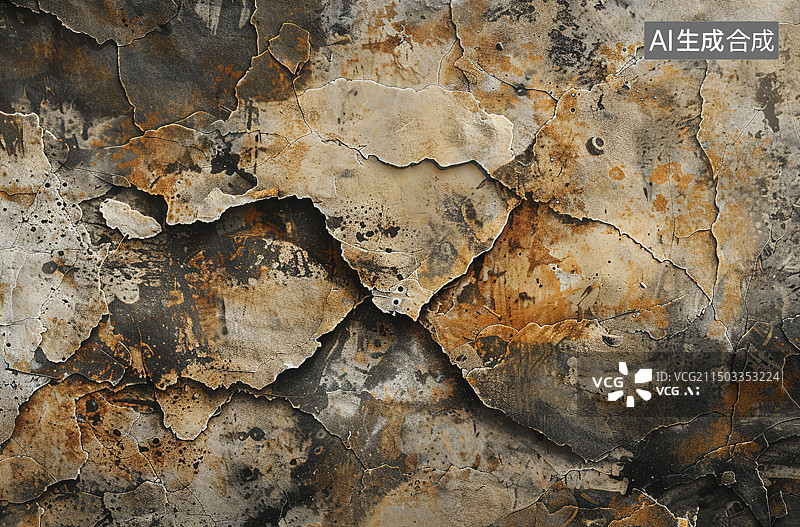 【AI数字艺术】风化木材全帧拍摄图片素材