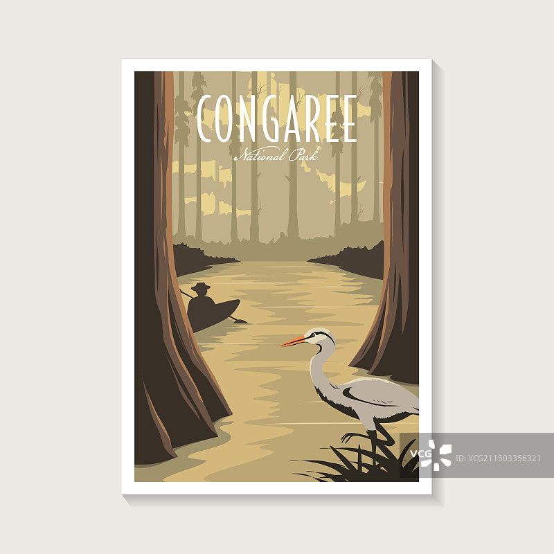 康加里国家公园海报设计图片素材