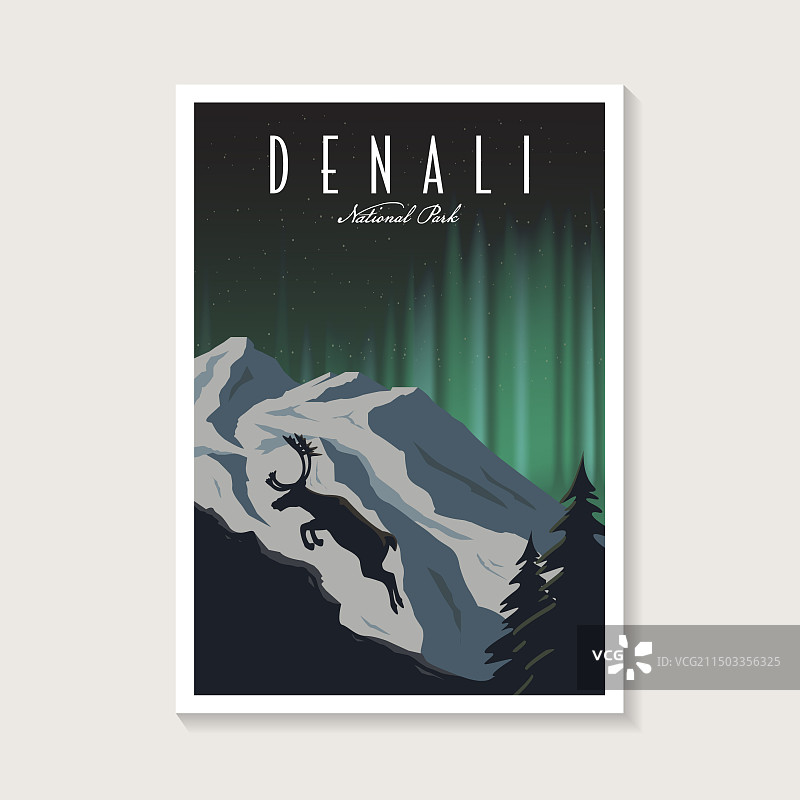 德纳里国家公园海报设计图片素材