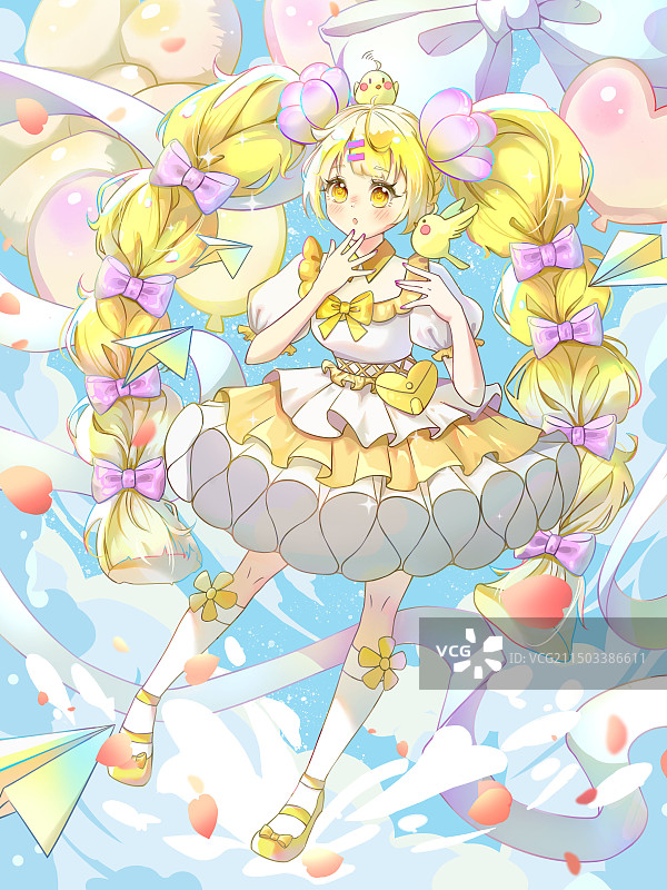 可爱的天空少女图片素材