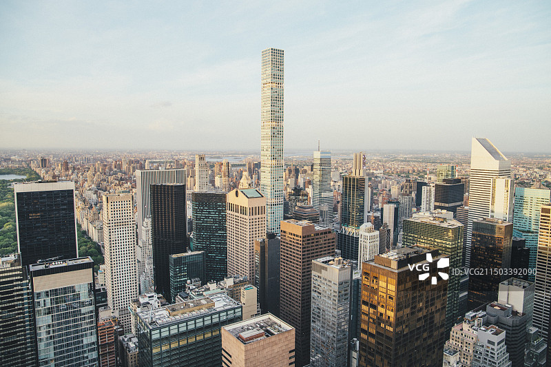 纽约曼哈顿天际线一角图片素材