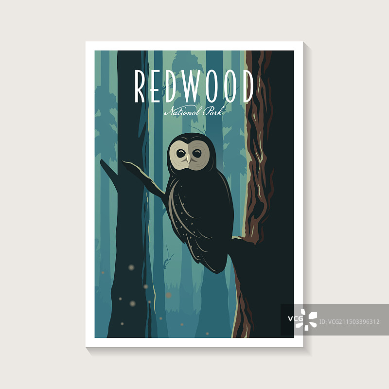 红杉国家公园海报设计图片素材