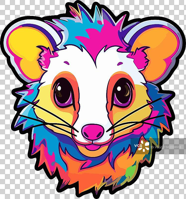 水彩卡通考拉负鼠图片素材