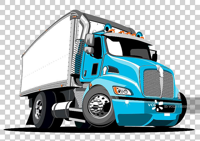 卡通送货卡车图片素材