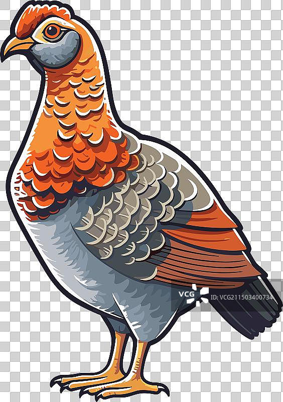 卡通松鸡剪贴画图片素材