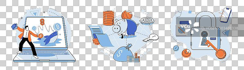 数字货币银行账户发展图片素材