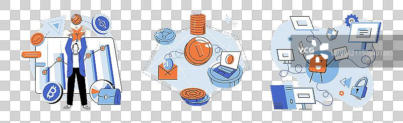 探索区块链的银行机构图片素材