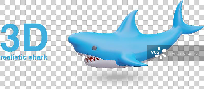 蓝鲨侧视图巨型掠食性鱼类图片素材