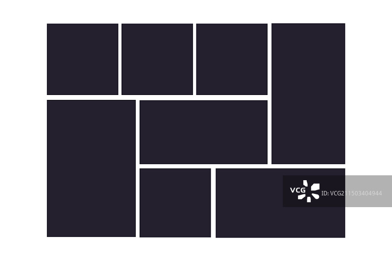 网格拼贴相框模板图片素材