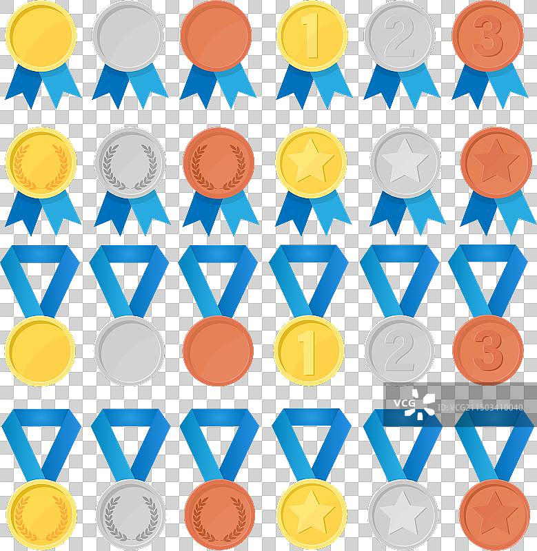 金银铜奖牌合集图片素材