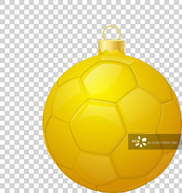 圣诞节黄色足球图标图片素材