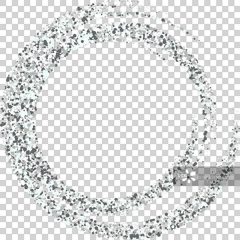 黑色背景上的银色粉尘框架设计图片素材