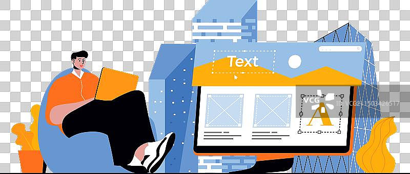 扁平风格的Web开发概念设计图片素材