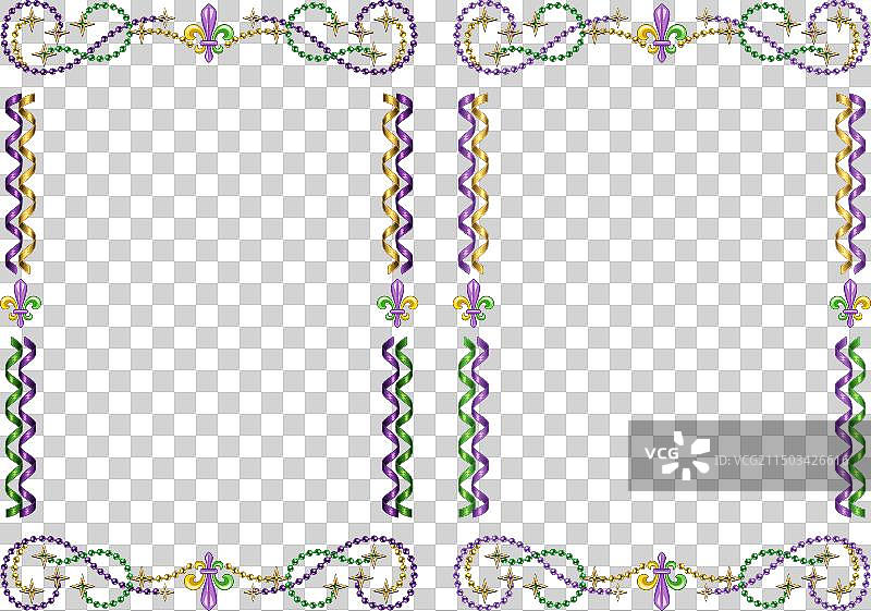 狂欢节复古竖版矩形框架图片素材