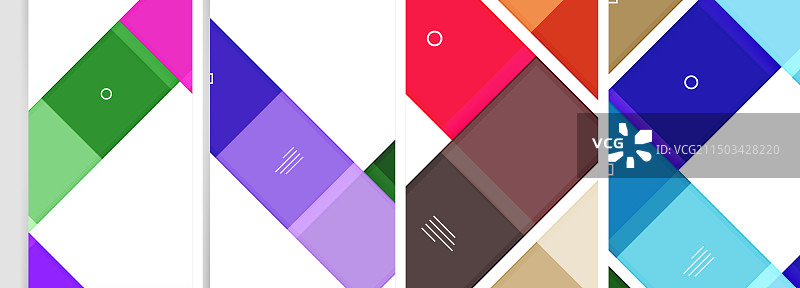方形抽象海报套装图片素材