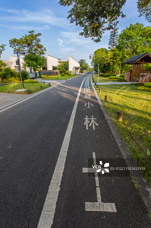无锡阳山桃花源风景区士林小径健康步道图片素材