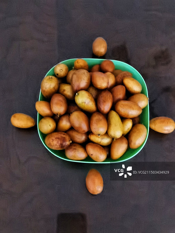 果盘加四个黄皮图片素材