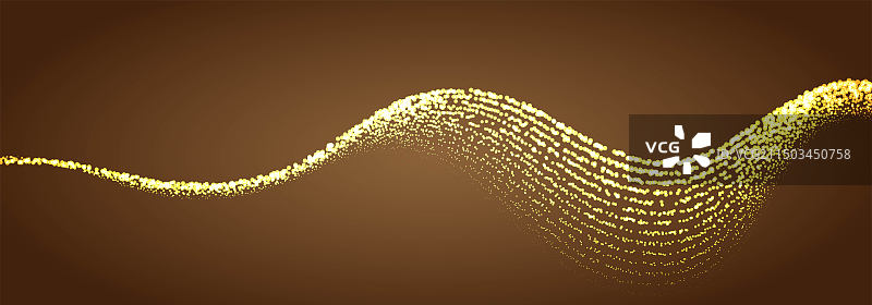金色粒子曲线背景图片素材