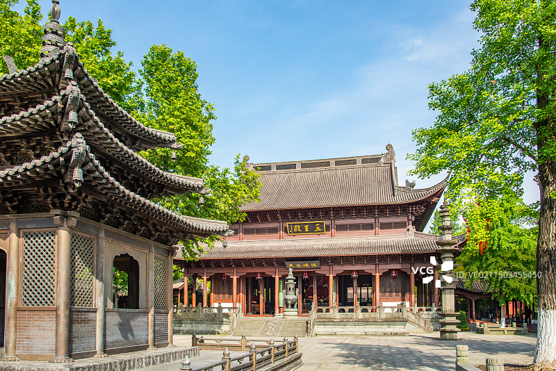 钱王祠 五王殿 地标 杭州上城区 钱镠 西湖畔 历史文化旅游景点 文物古迹 传统建筑 江南园林景观图片素材