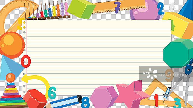 带笔记本背景的数学元素图片素材