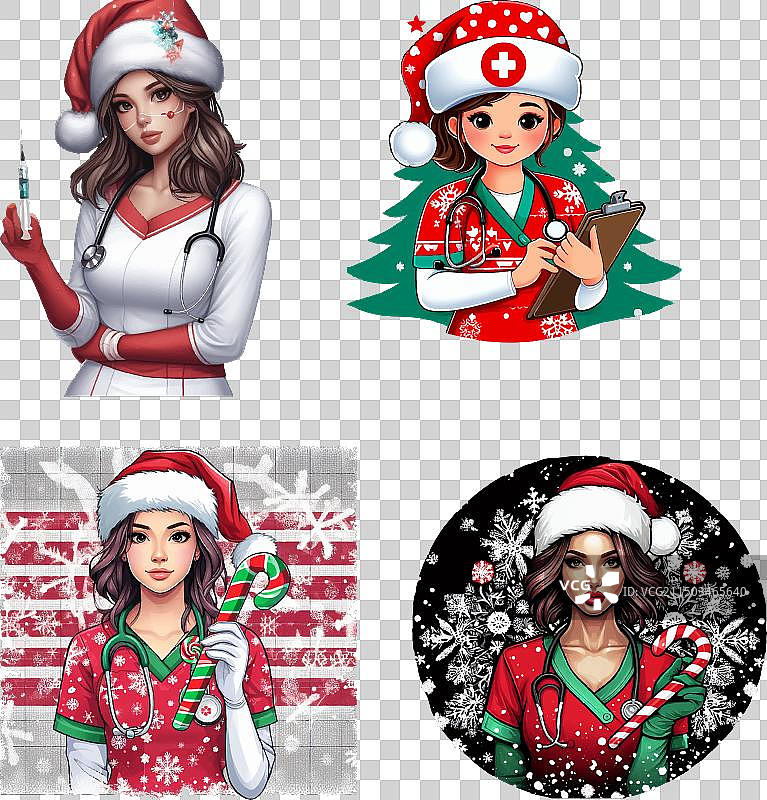 圣诞节护士文件图片素材