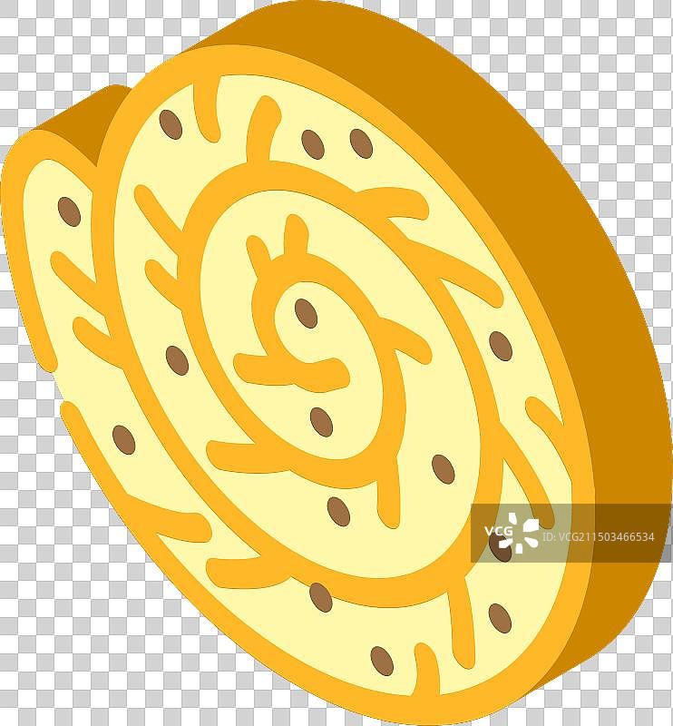 土耳其馅饼美食2.5D图标图片素材