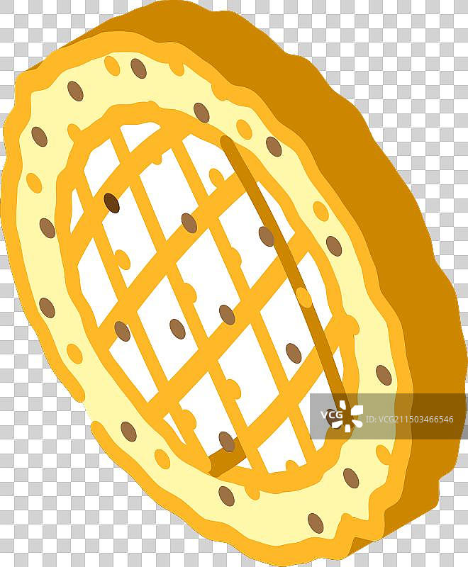 土耳其风味皮塔饼2.5D图标图片素材