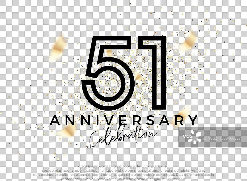 51周年纪念简约线条设计图片素材