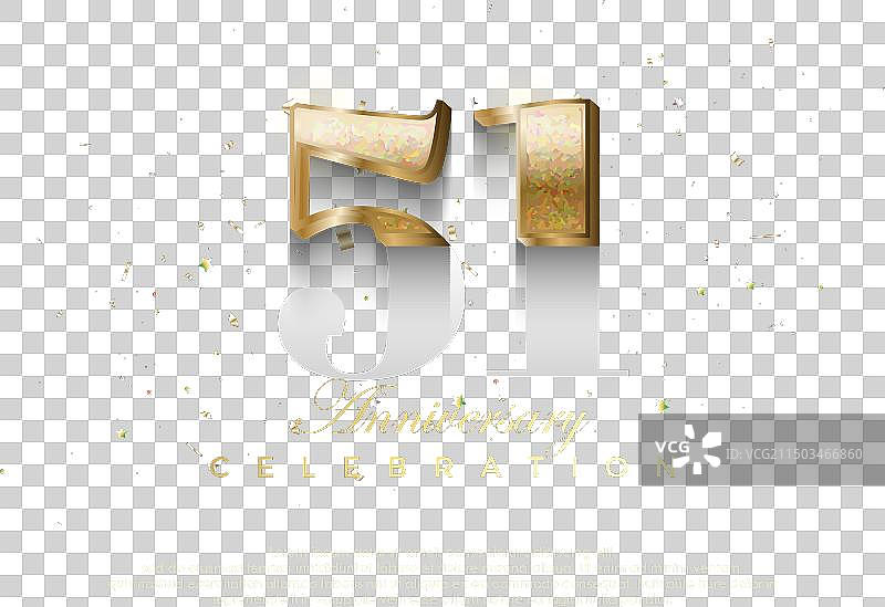 独特的经典51周年纪念数字图片素材