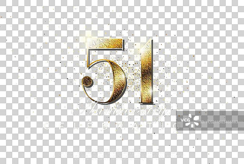庆祝51岁生日的精美数字51图片素材